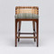 Interlude Home Palms Counter Stool - Chestnut/ Sage
