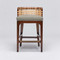 Interlude Home Palms Counter Stool - Chestnut/ Straw