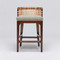 Interlude Home Palms Counter Stool - Chestnut/ Natural