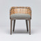 Interlude Home Palms Arm Chair - Grey Ceruse/ Fog
