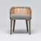 Interlude Home Palms Arm Chair - Grey Ceruse/ Hemp