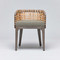 Interlude Home Palms Arm Chair - Grey Ceruse/ Fawn