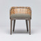 Interlude Home Palms Arm Chair - Grey Ceruse/ Sisal