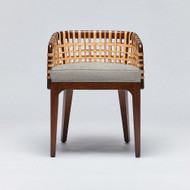 Interlude Home Palms Arm Chair - Chestnut/ Tint