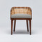 Interlude Home Palms Arm Chair - Chestnut/ Fog