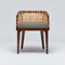 Interlude Home Palms Arm Chair - Chestnut/ Pebble