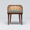 Interlude Home Palms Arm Chair - Chestnut/ Sisal