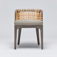 Interlude Home Palms Side Chair - Grey Ceruse/ Tint