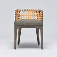Interlude Home Palms Side Chair - Grey Ceruse/ Moss