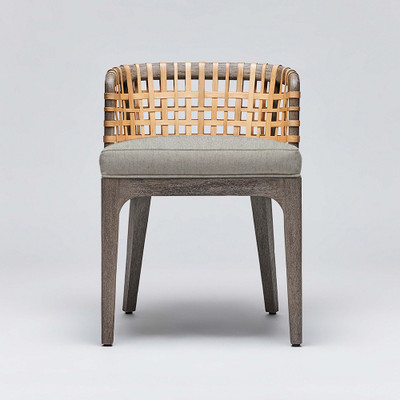 Interlude Home Palms Side Chair - Grey Ceruse/ Fog