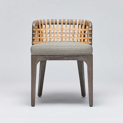 Interlude Home Palms Side Chair - Grey Ceruse/ Hemp
