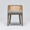 Interlude Home Palms Side Chair - Grey Ceruse/ Hemp