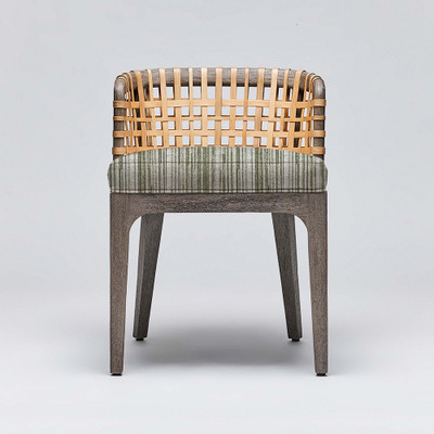 Interlude Home Palms Side Chair - Grey Ceruse/ Sage