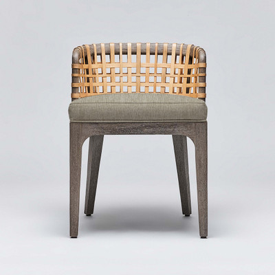 Interlude Home Palms Side Chair - Grey Ceruse/ Fawn