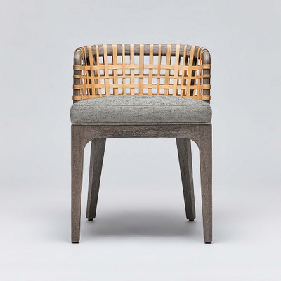 Interlude Home Palms Side Chair - Grey Ceruse/ Jade