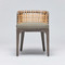 Interlude Home Palms Side Chair - Grey Ceruse/ Straw