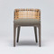 Interlude Home Palms Side Chair - Grey Ceruse/ Sisal
