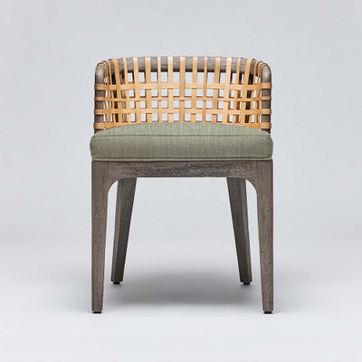 Interlude Home Palms Side Chair - Grey Ceruse/ Fern