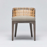 Interlude Home Palms Side Chair - Grey Ceruse/ Natural