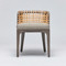 Interlude Home Palms Side Chair - Grey Ceruse/ Natural