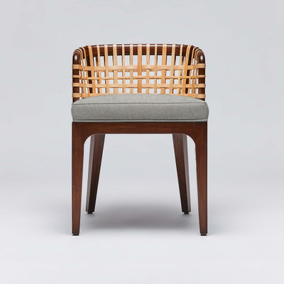 Interlude Home Palms Side Chair - Chestnut/ Fog
