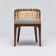 Interlude Home Palms Side Chair - Chestnut/ Hemp