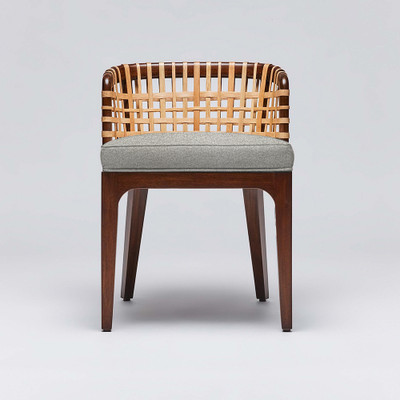 Interlude Home Palms Side Chair - Chestnut/ Hemp