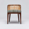 Interlude Home Palms Side Chair - Chestnut/ Sage
