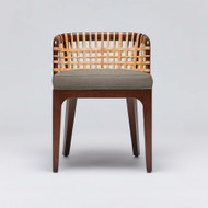 Interlude Home Palms Side Chair - Chestnut/ Pebble