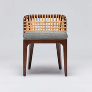 Interlude Home Palms Side Chair - Chestnut/ Jade