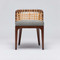 Interlude Home Palms Side Chair - Chestnut/ Jade