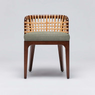 Interlude Home Palms Side Chair - Chestnut/ Fern