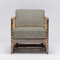 Interlude Home Palms Lounge Chair - Grey Ceruse/ Moss