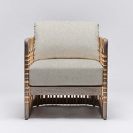 Interlude Home Palms Lounge Chair - Grey Ceruse/ Fog