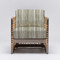 Interlude Home Palms Lounge Chair - Grey Ceruse/ Sage