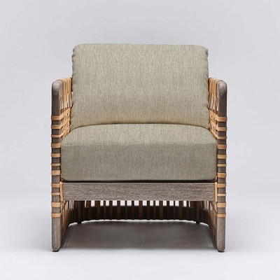 Interlude Home Palms Lounge Chair - Grey Ceruse/ Fawn