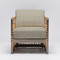Interlude Home Palms Lounge Chair - Grey Ceruse/ Fawn