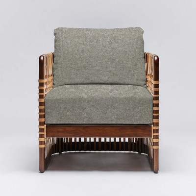 Interlude Home Palms Lounge Chair - Chestnut/ Moss