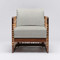 Interlude Home Palms Lounge Chair - Chestnut/ Fog