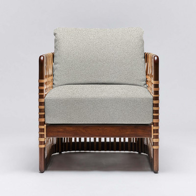 Interlude Home Palms Lounge Chair - Chestnut/ Hemp