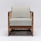 Interlude Home Palms Lounge Chair - Chestnut/ Hemp