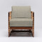 Interlude Home Palms Lounge Chair - Chestnut/ Fawn