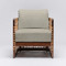 Interlude Home Palms Lounge Chair - Chestnut/ Straw