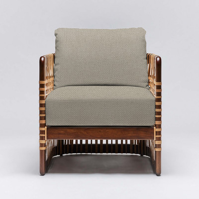 Interlude Home Palms Lounge Chair - Chestnut/ Sisal
