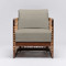 Interlude Home Palms Lounge Chair - Chestnut/ Sisal