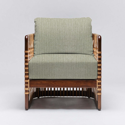 Interlude Home Palms Lounge Chair - Chestnut/ Fern