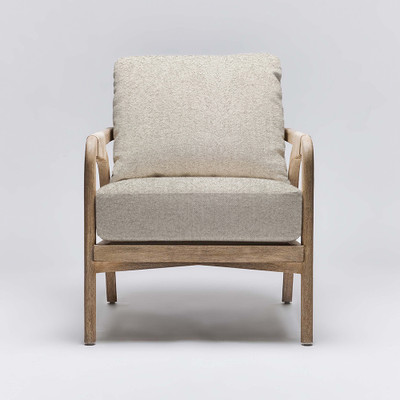 Interlude Home Delray Lounge Chair - White Ceruse/ Tint