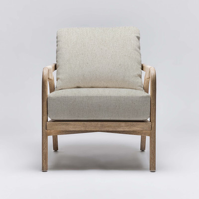 Interlude Home Delray Lounge Chair - White Ceruse/ Fog