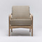 Interlude Home Delray Lounge Chair - White Ceruse/ Pebb