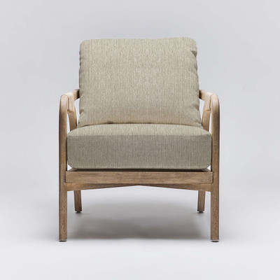 Interlude Home Delray Lounge Chair - White Ceruse/ Stra